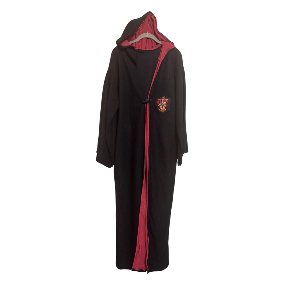Harry Potter Rubies Adult Gryffindor Robe Costume Hooded Black Burgundy OS